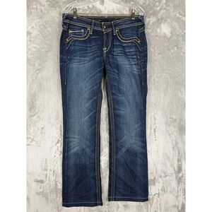 Ariat Denim Women's Jeans 28L Bootcut Dark Wash Embellished Pockets